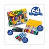 Crayola Broad Line Washable Markers, Broad Bullet Tip, Assorted Colors, PK64 588180